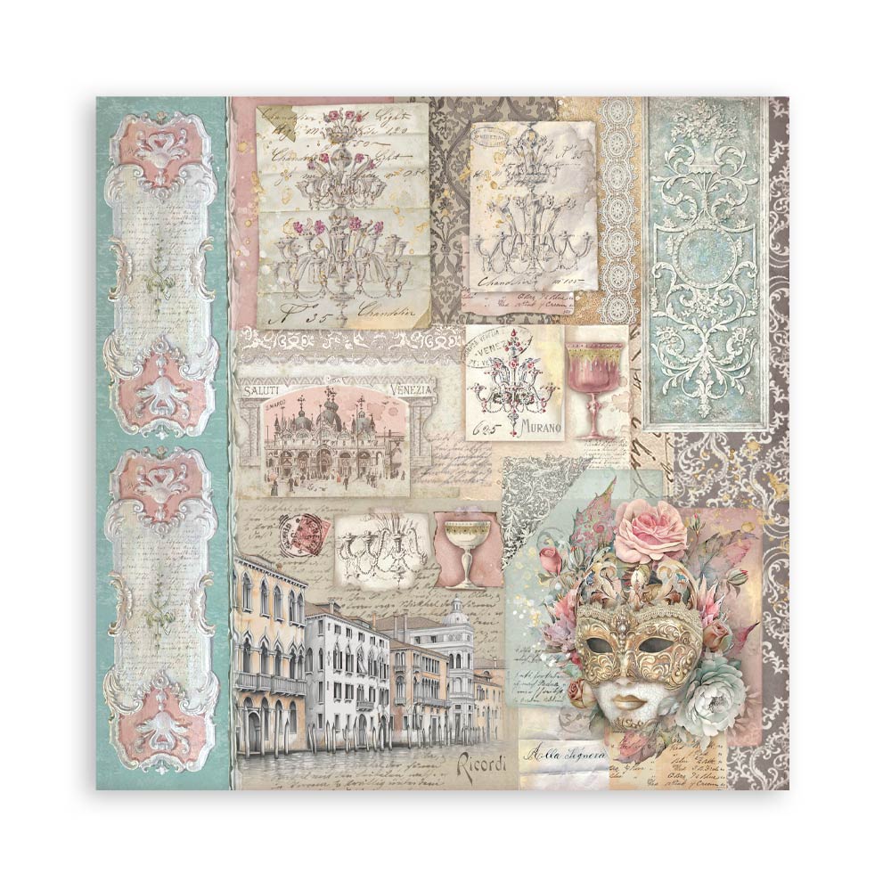 Stamperia Venice City of Art 8x8 Inch Paper Pack - Image 16