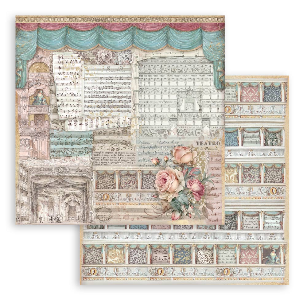 Stamperia Venice City of Art 8x8 Inch Paper Pack - Image 22