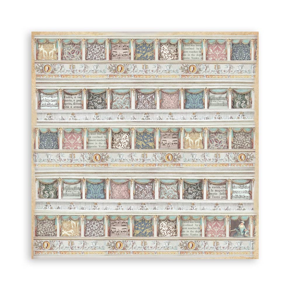 Stamperia Venice City of Art 8x8 Inch Paper Pack - Image 24