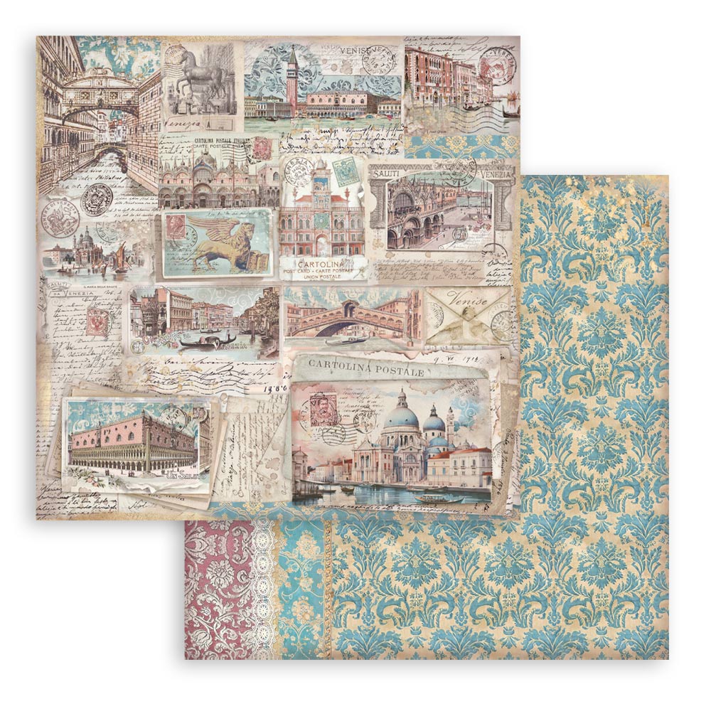 Stamperia Venice City of Art 8x8 Inch Paper Pack - Image 27