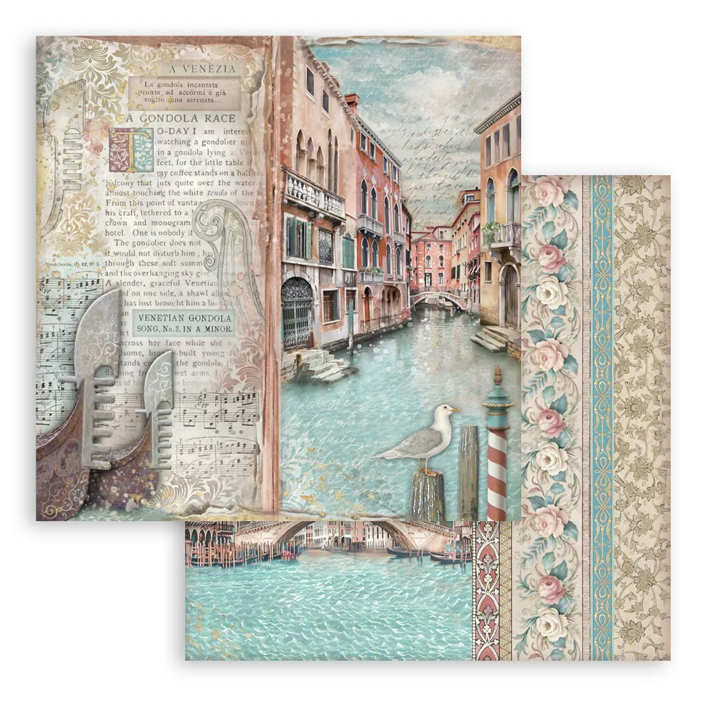 Stamperia Venice City of Art 8x8 Inch Paper Pack - Image 5