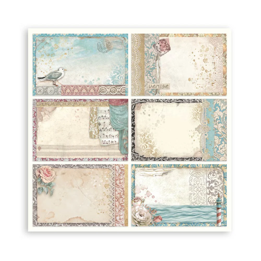 Stamperia Venice City of Art 8x8 Inch Paper Pack Maxi (Single Face) - Image 13