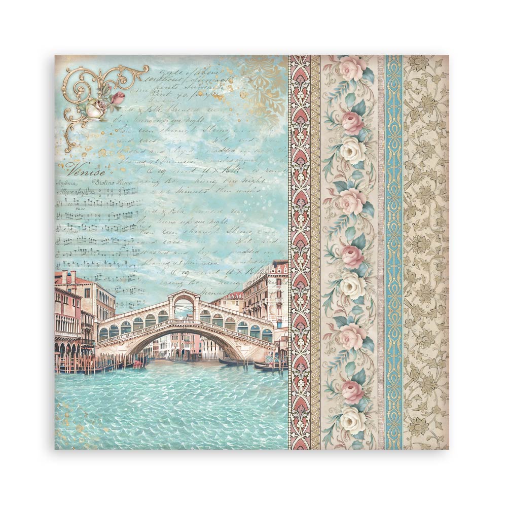 Stamperia Venice City of Art 8x8 Inch Paper Pack Maxi (Single Face) - Image 3