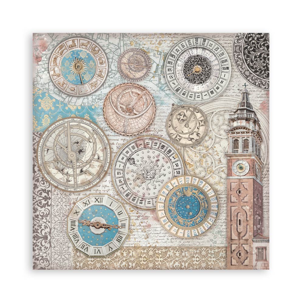 Stamperia Venice City of Art 8x8 Inch Paper Pack Maxi (Single Face) - Image 8
