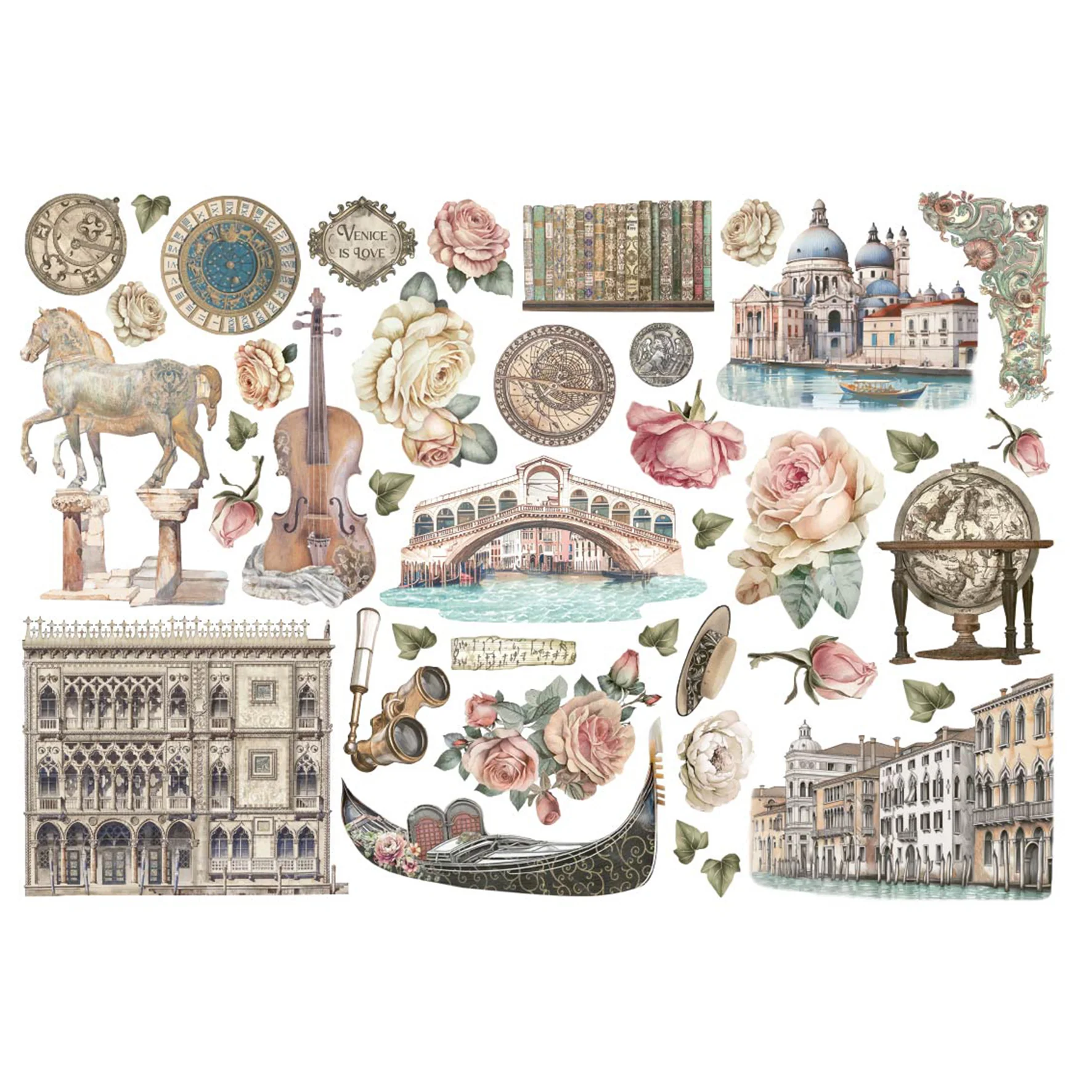 Stamperia Venice City of Art Ephemera (40pcs) - Image 2