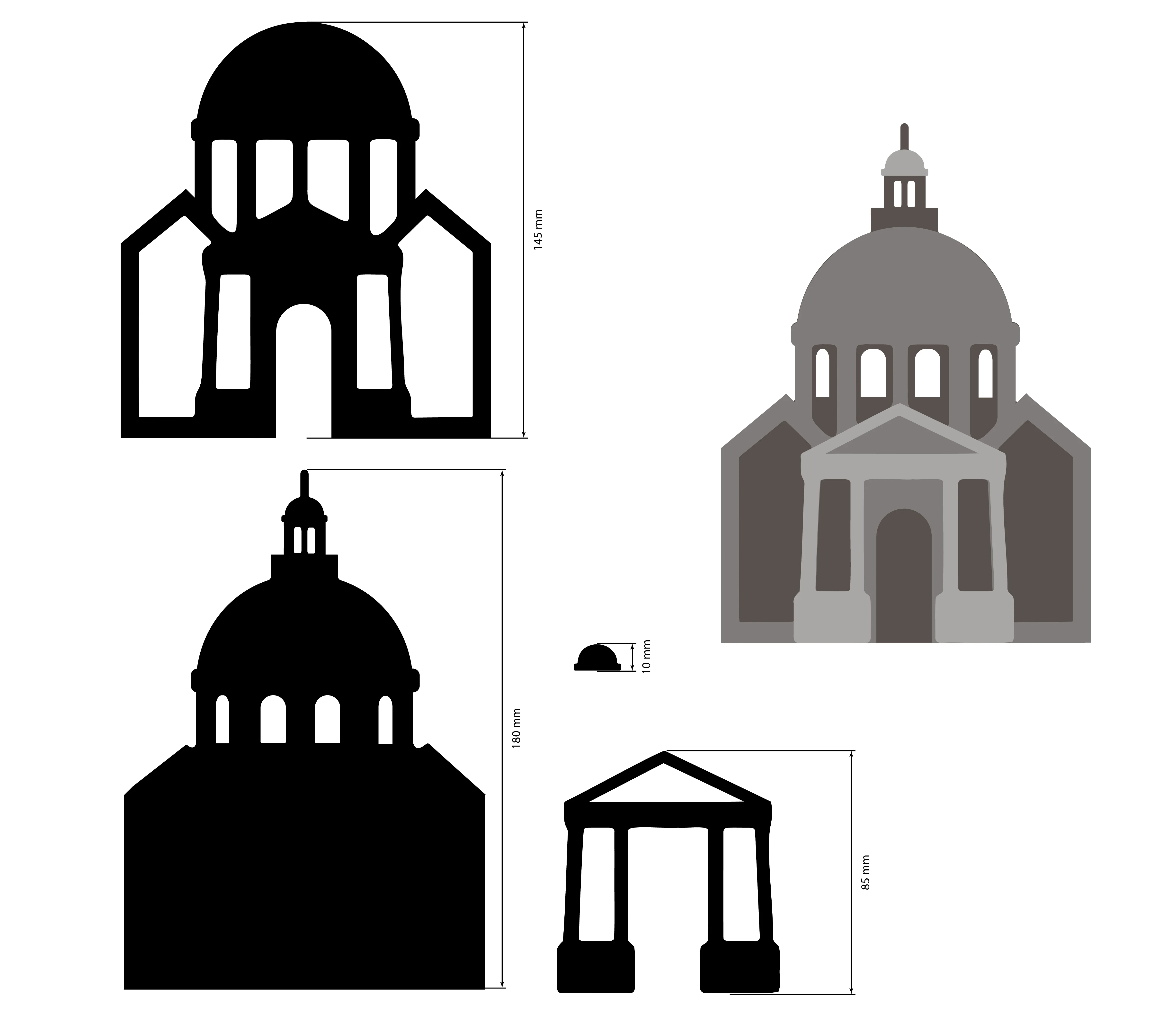 Stamperia Venice City of Art MDF Crafty Shapes Blanks Basilica - Image 2