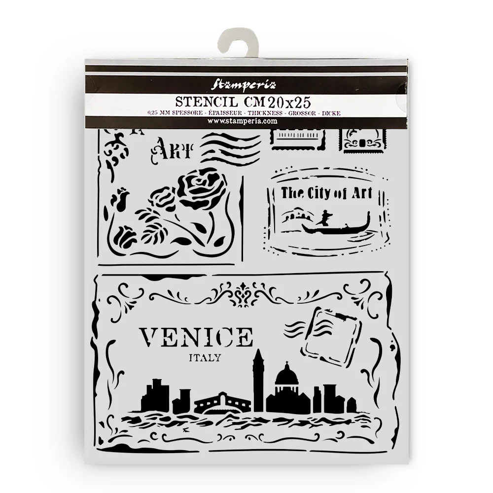 Stamperia Venice City of Art Thick Stencil 20X25cm Cards