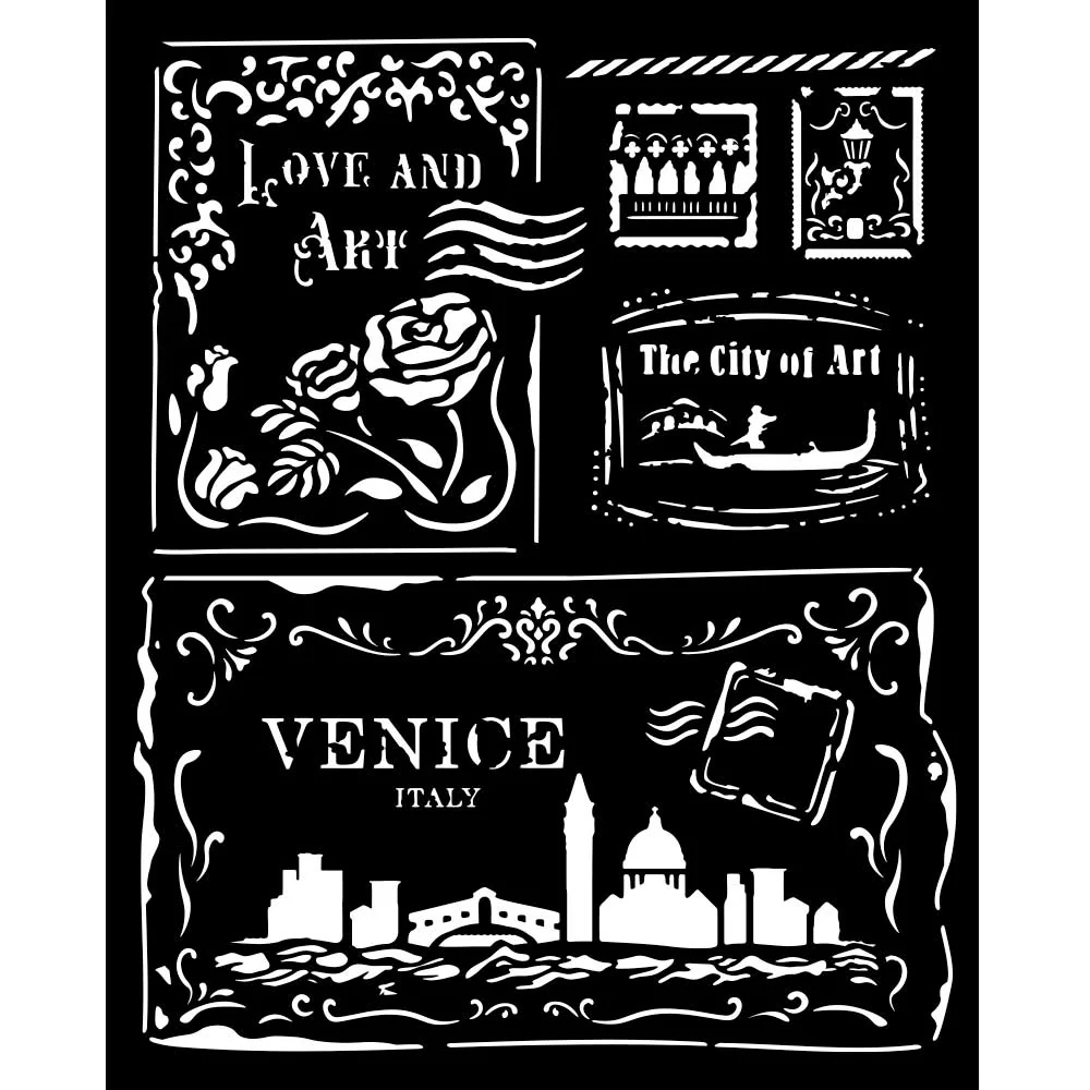 Stamperia Venice City of Art Thick Stencil 20X25cm Cards - Image 2