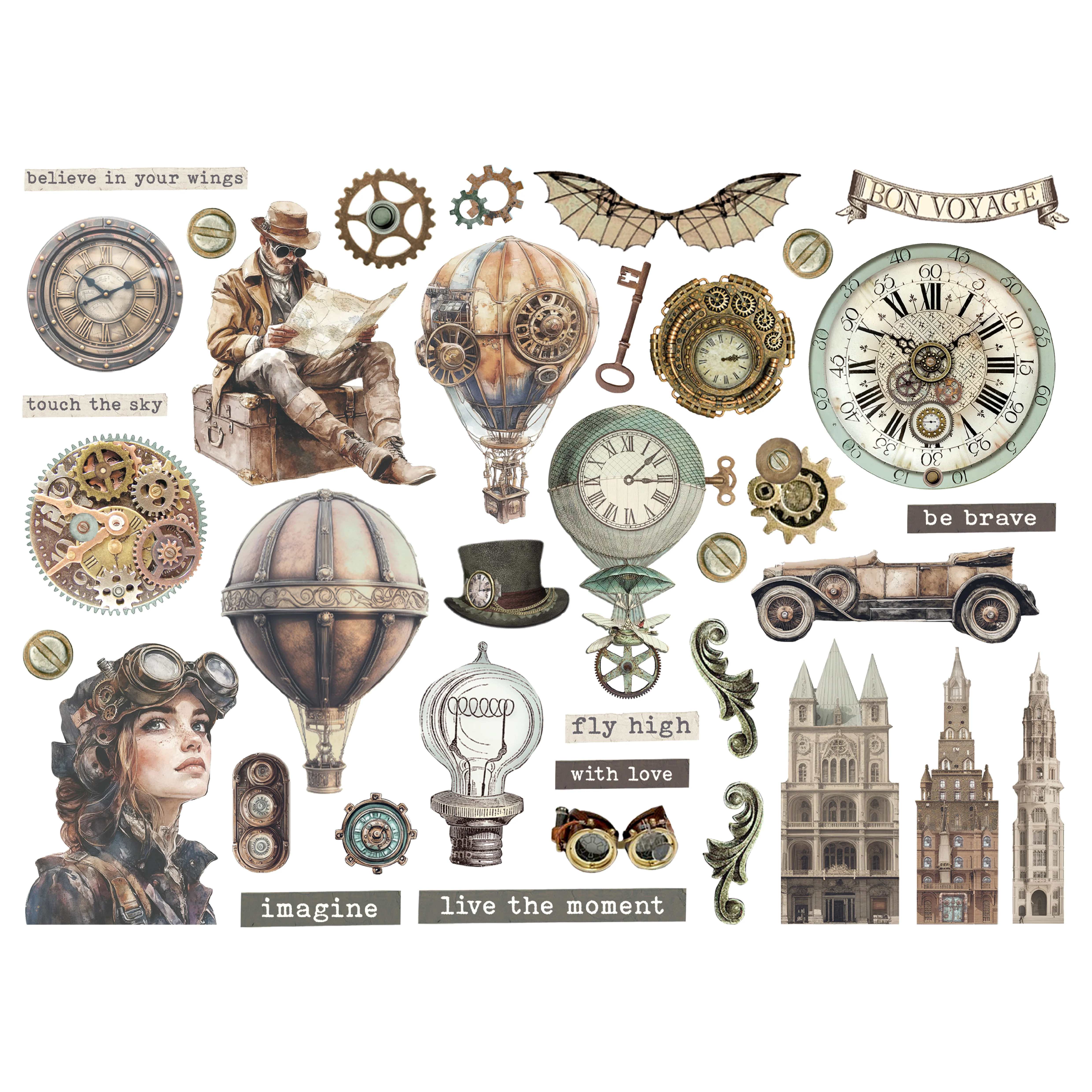 Stamperia Voyages Fantastiques Ephemera (33pcs) - Image 2