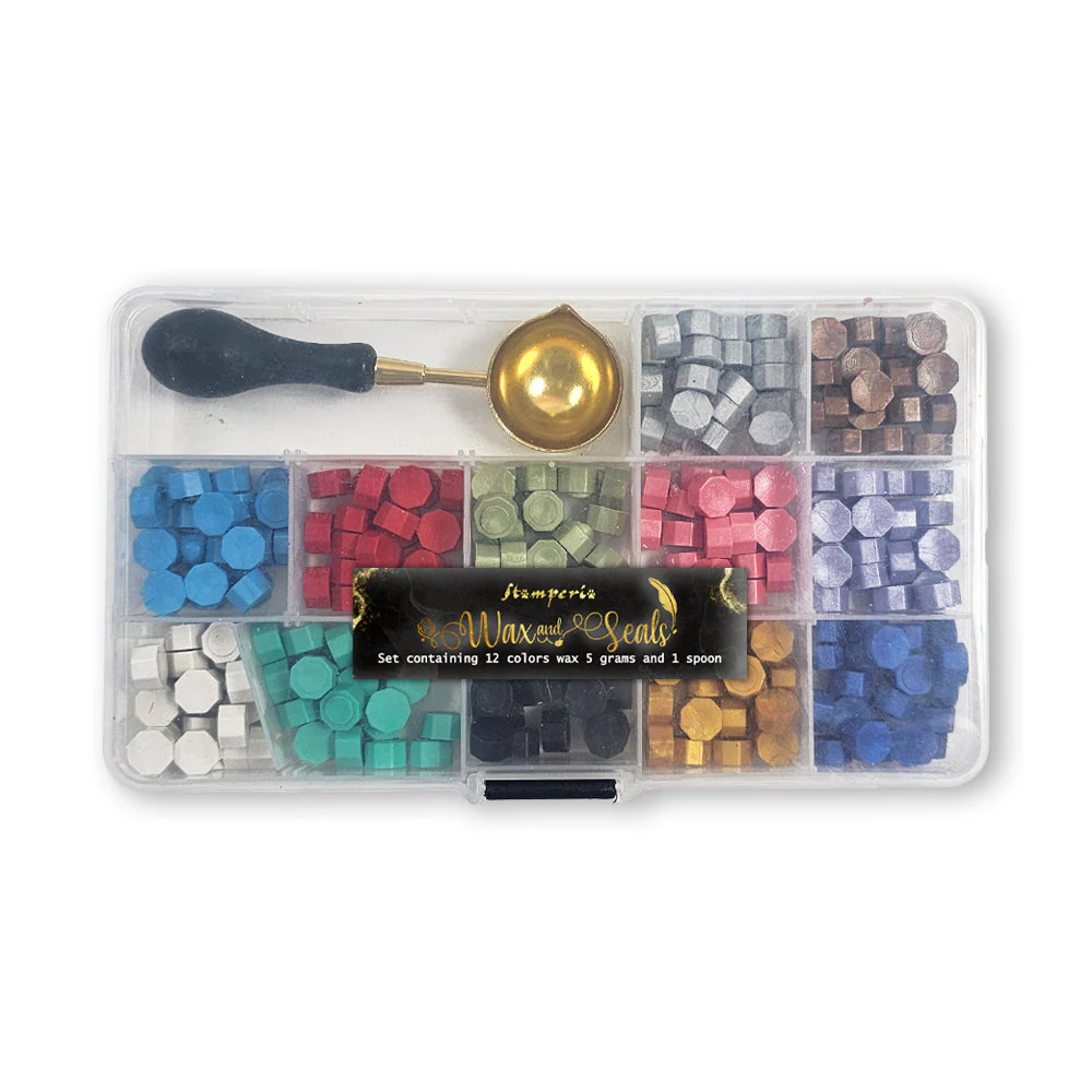 Stamperia Wax And Seals Wax Set (12 colours x5gr + spoon)