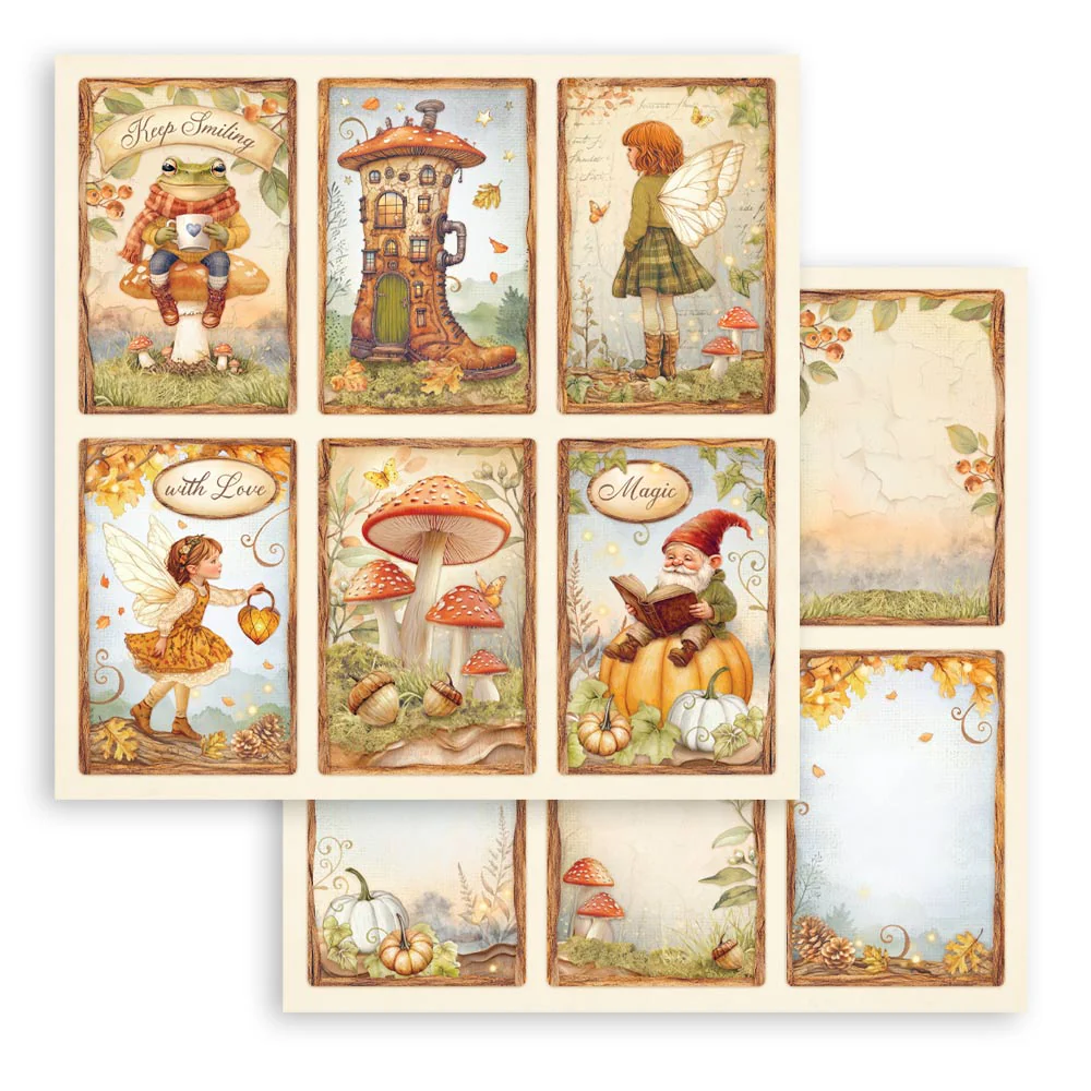 Stamperia Whispering Woods 12x12 Inch Paper Sheet 6 cards (1pc)
