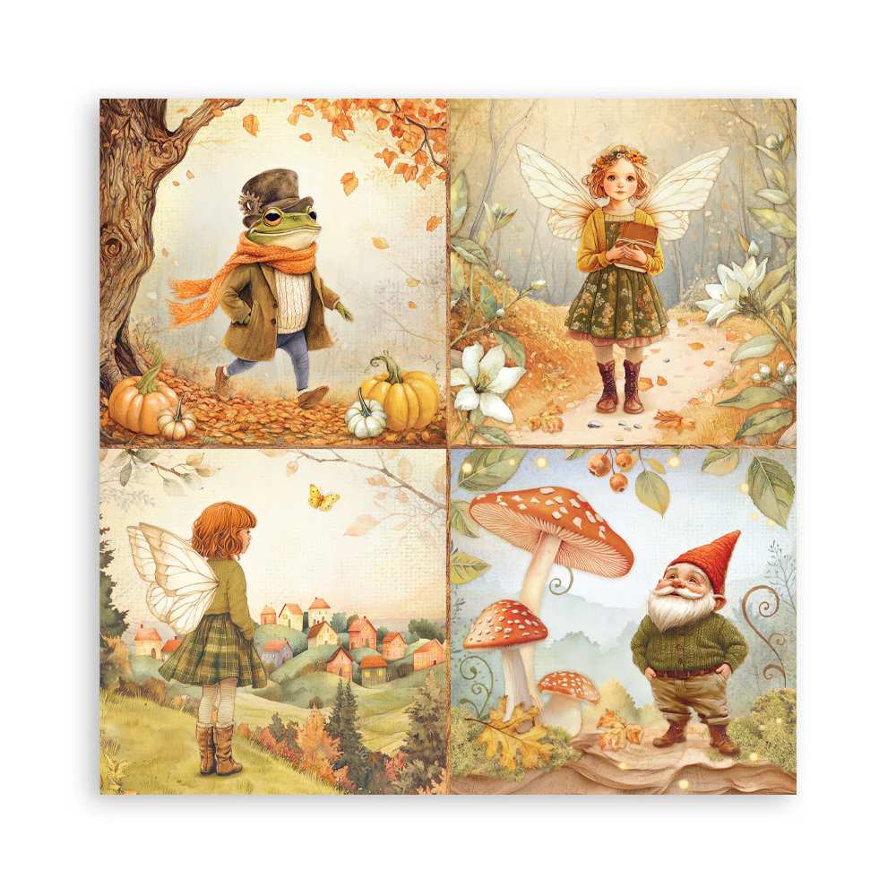 Stamperia Whispering Woods 8x8 Inch Paper Pack - Image 13