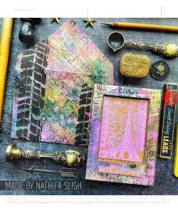 Stampers Anonymous Paris Film Tim Holtz Components Cling Mount Collage Stamp - Image 3