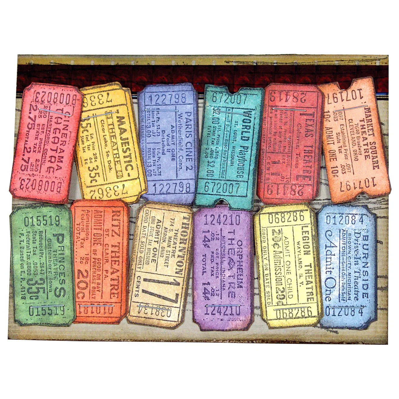 Stampers Anonymous Ticket Tim Holtz Components Cling Mount Collage Stamp - Image 2