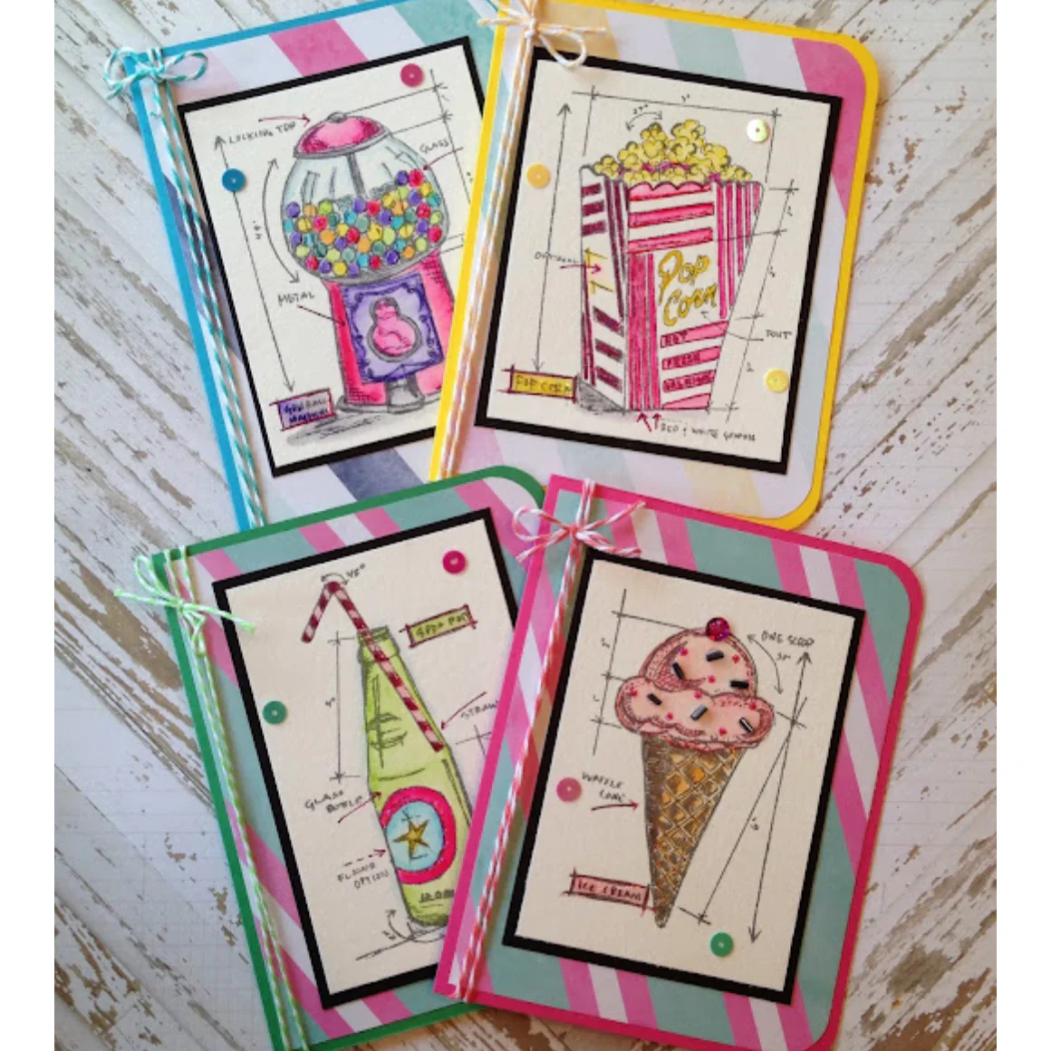 Stampers Anonymous Treats Mini Tim Holtz Blueprint Strip Stamps - Image 2