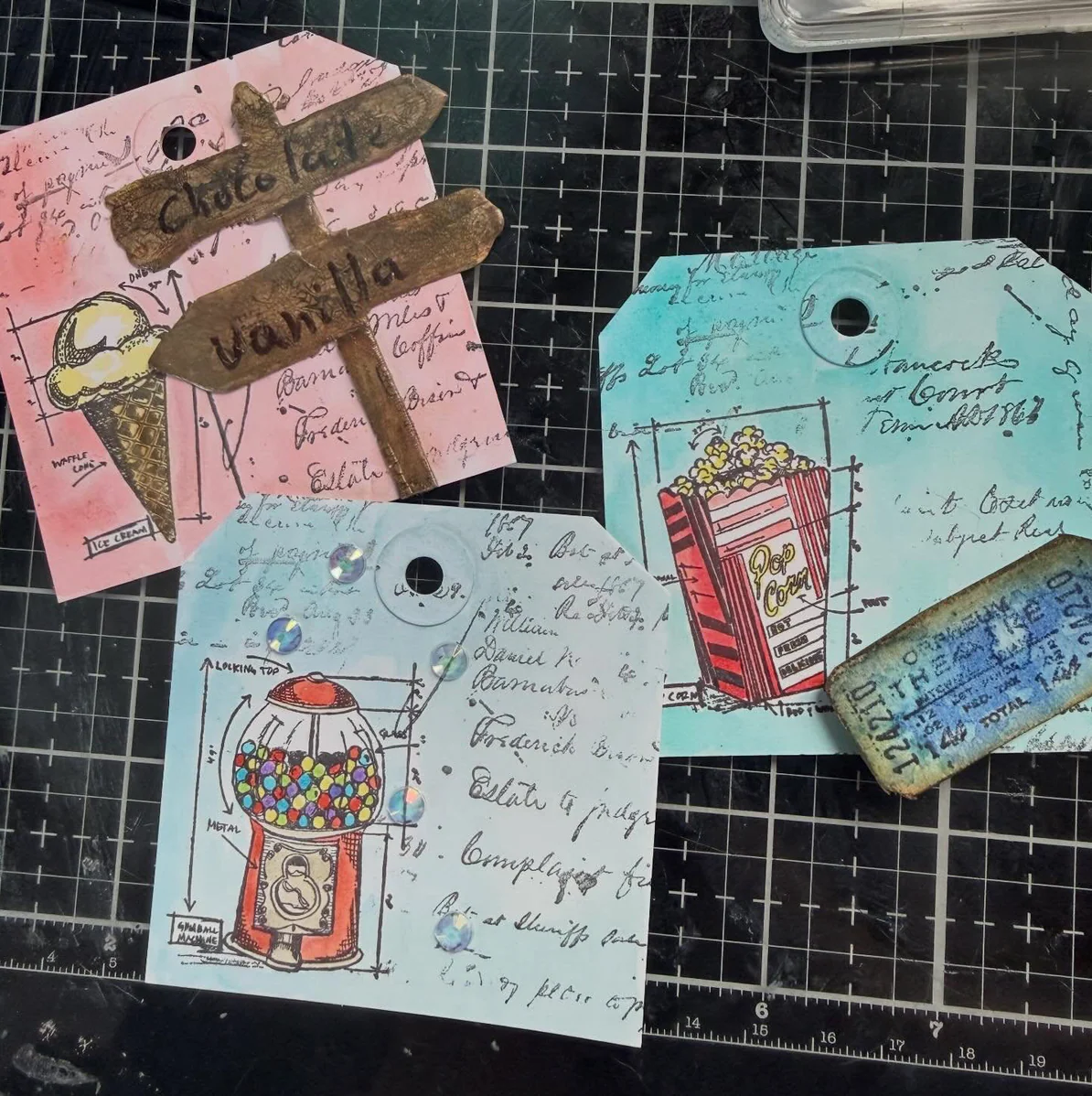 Stampers Anonymous Treats Mini Tim Holtz Blueprint Strip Stamps - Image 3
