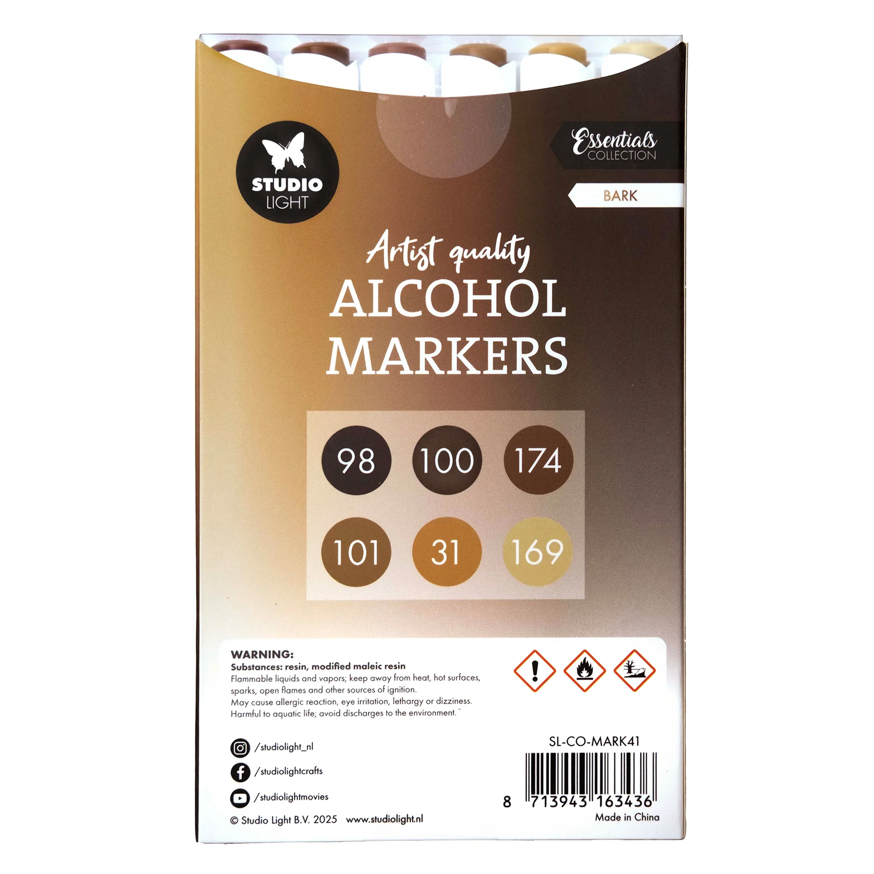 Studio Light Essentials Alcohol Markers Bark - Image 2