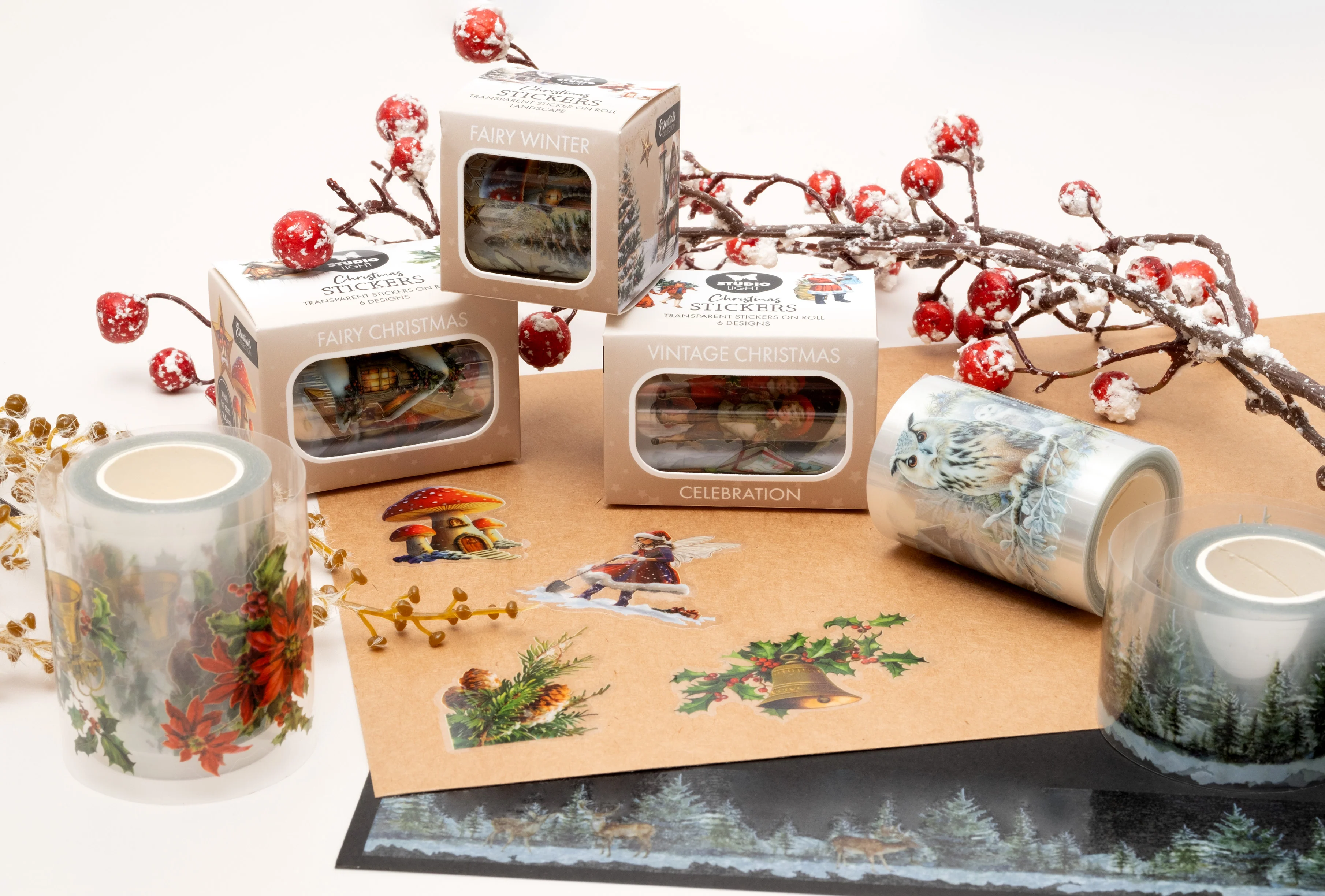 Studio Light Essentials Clear Stickers Fairy Christmas 6 Designs - Image 3