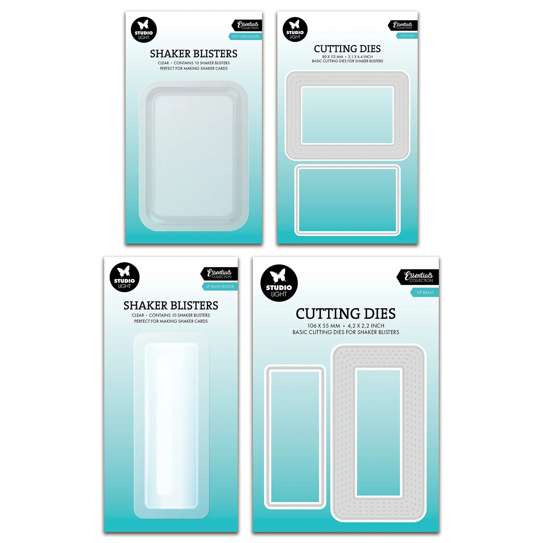 Studio Light Essentials Cutting Die & Blister Pack - Lip Balm & Gift Card