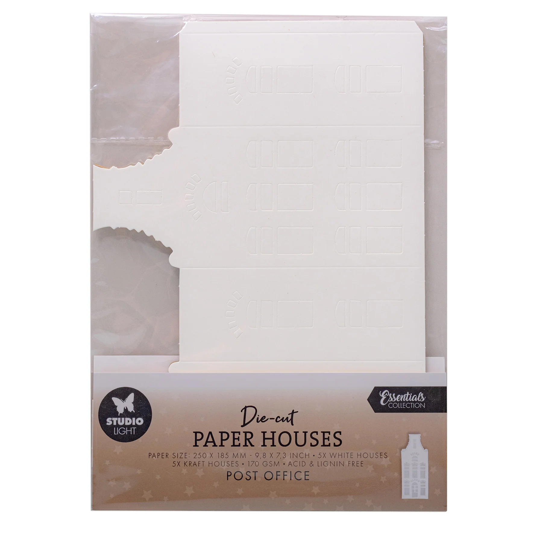 Studio Light Essentials Die-cut Paper Houses Post Office - Image 3