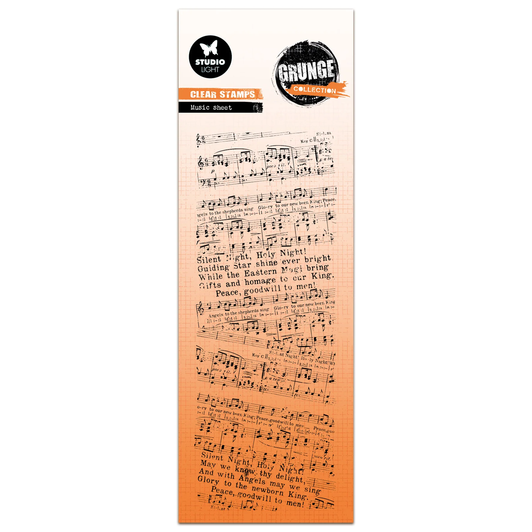 Studio Light Grunge - Clear Stamp Music Sheet
