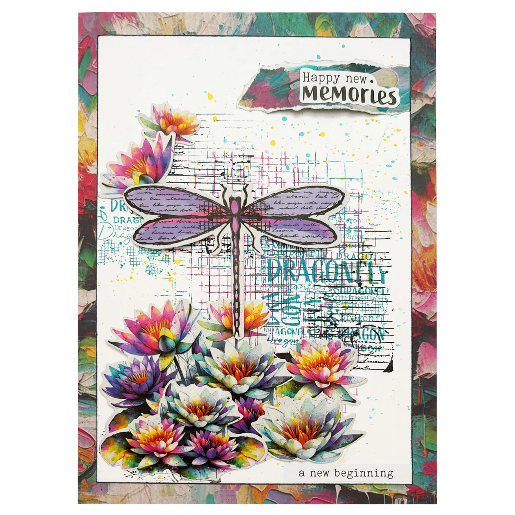 Studio Light Hazel Eaton Dragonfly Dreams - Clear Stamp Grunge Grid - Image 8