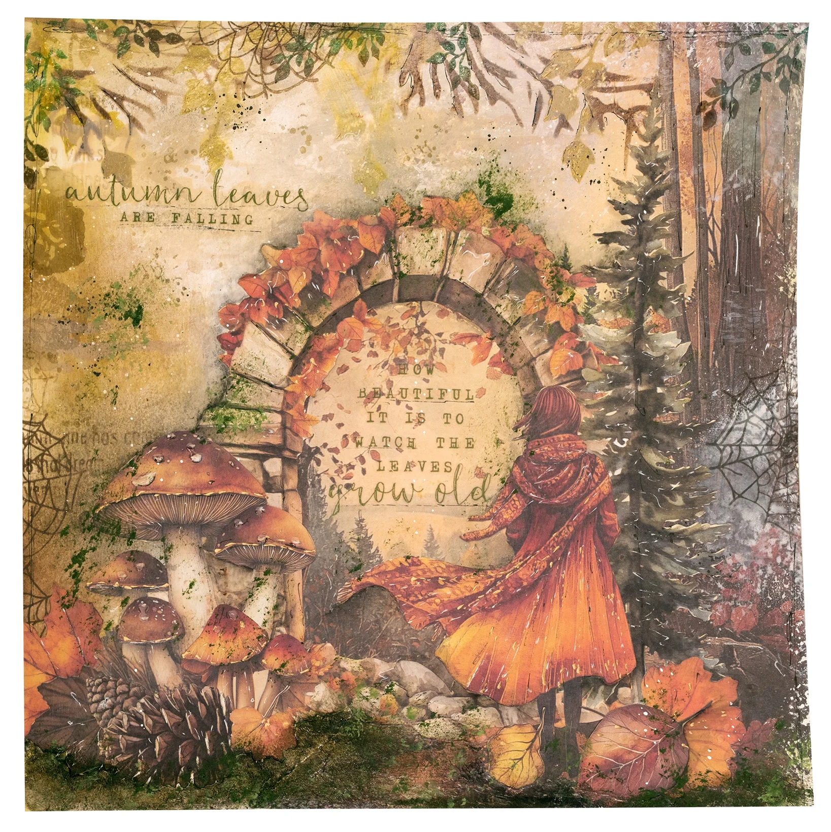 Studio Light Jenine's Mindful Art - Autumn In The Woods - Clear Stamps Autumn Time Has Come - Image 3