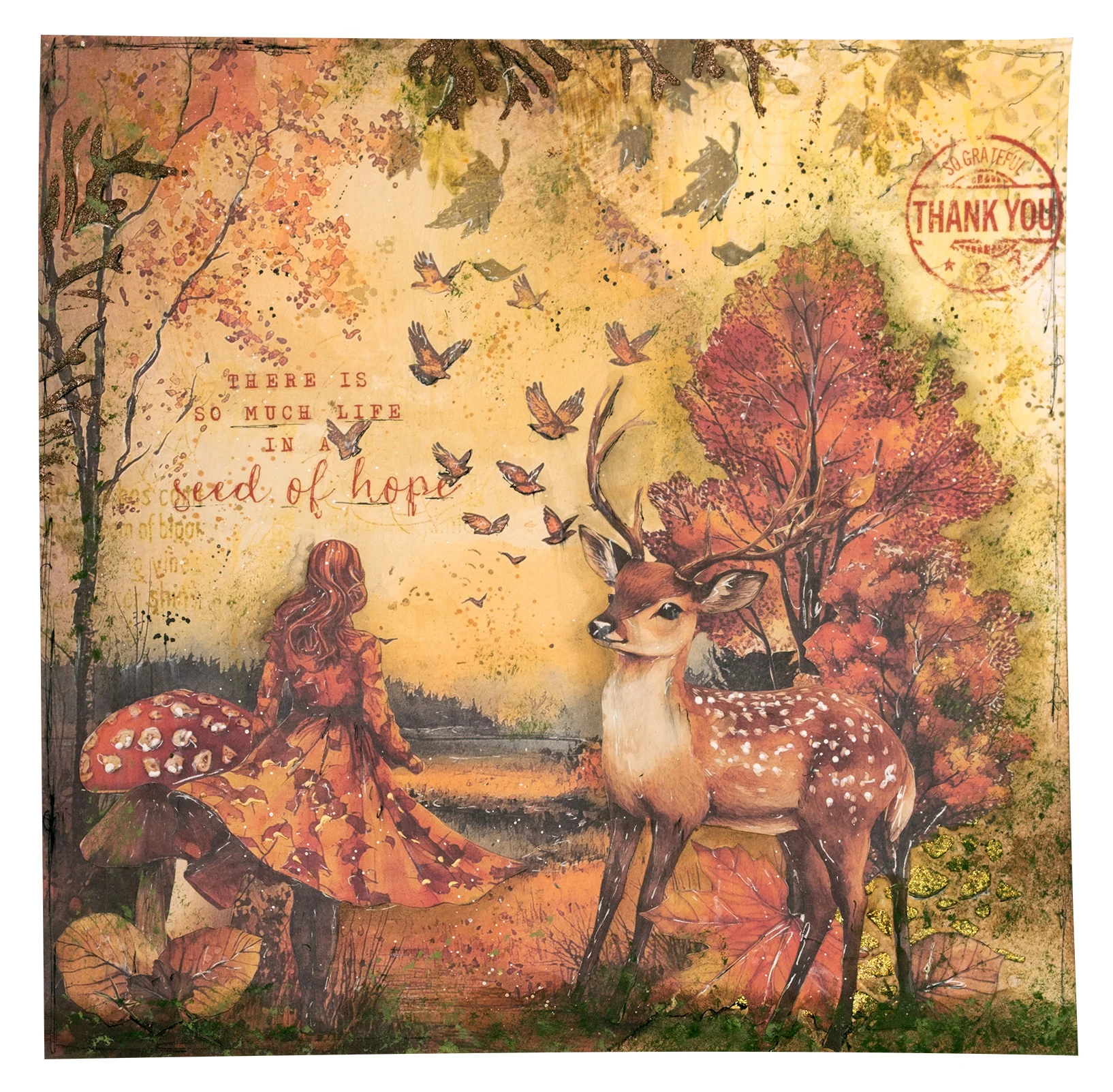 Studio Light Jenine's Mindful Art - Autumn In The Woods - Clear Stamps Autumn Time Has Come - Image 4