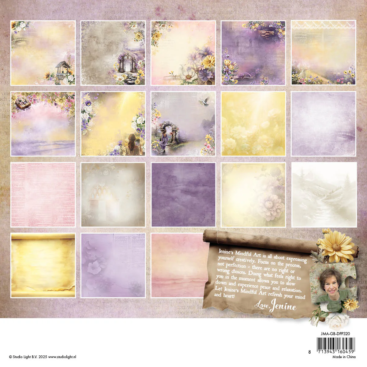 Studio Light Jenine's Mindful Art - Growing & Blooming - Designer Paper Pad - Background Paper - Image 2