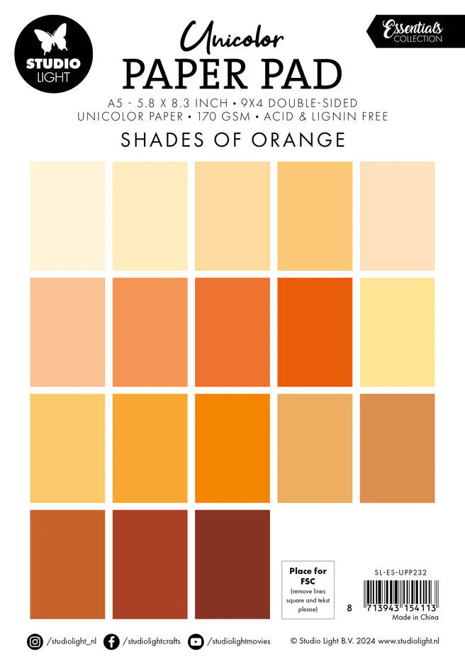 Studio Light Shades Of Orange A5 Paper Pad - Image 3