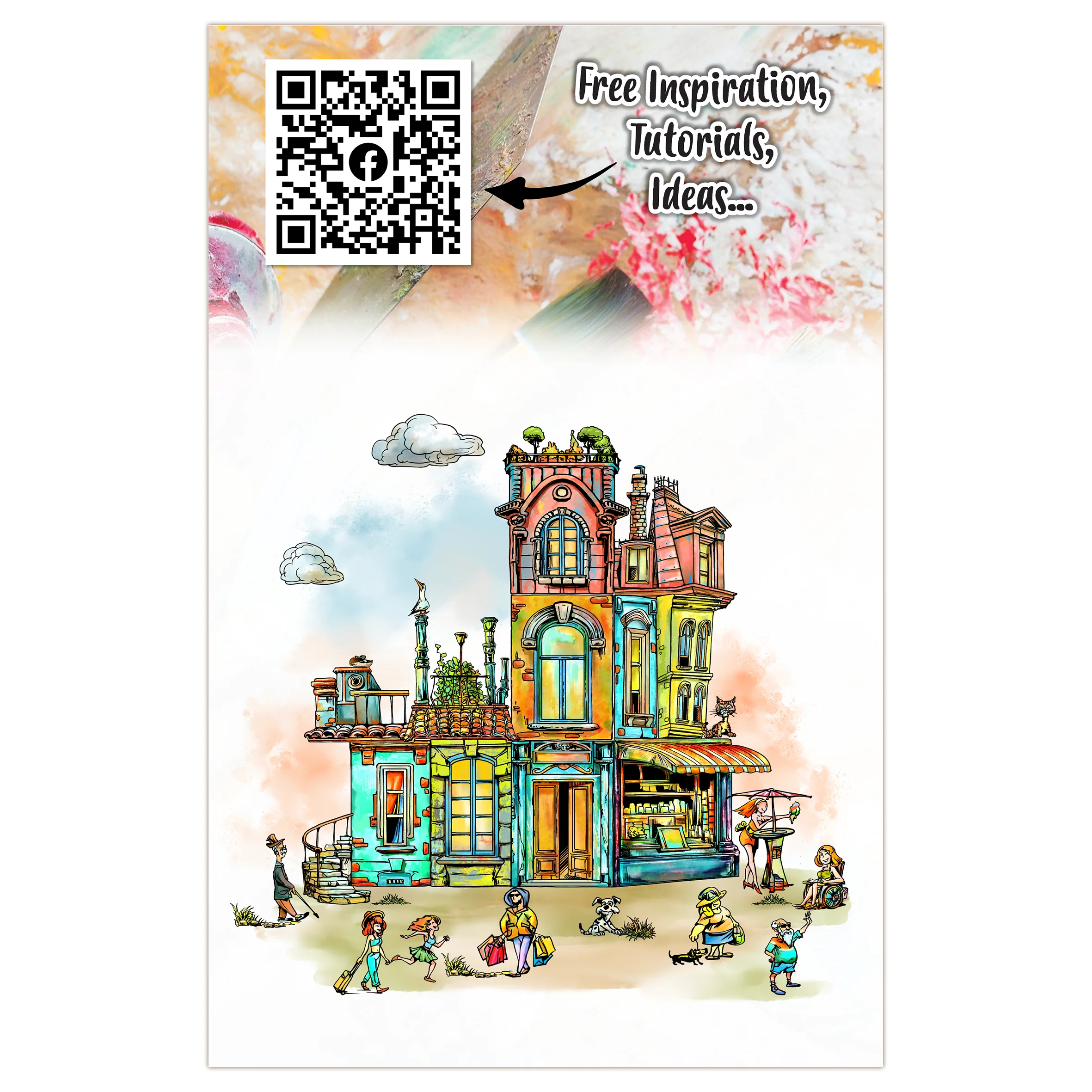 #TP-1304 - A5 Stamp Set - Roofline Friends - Image 11
