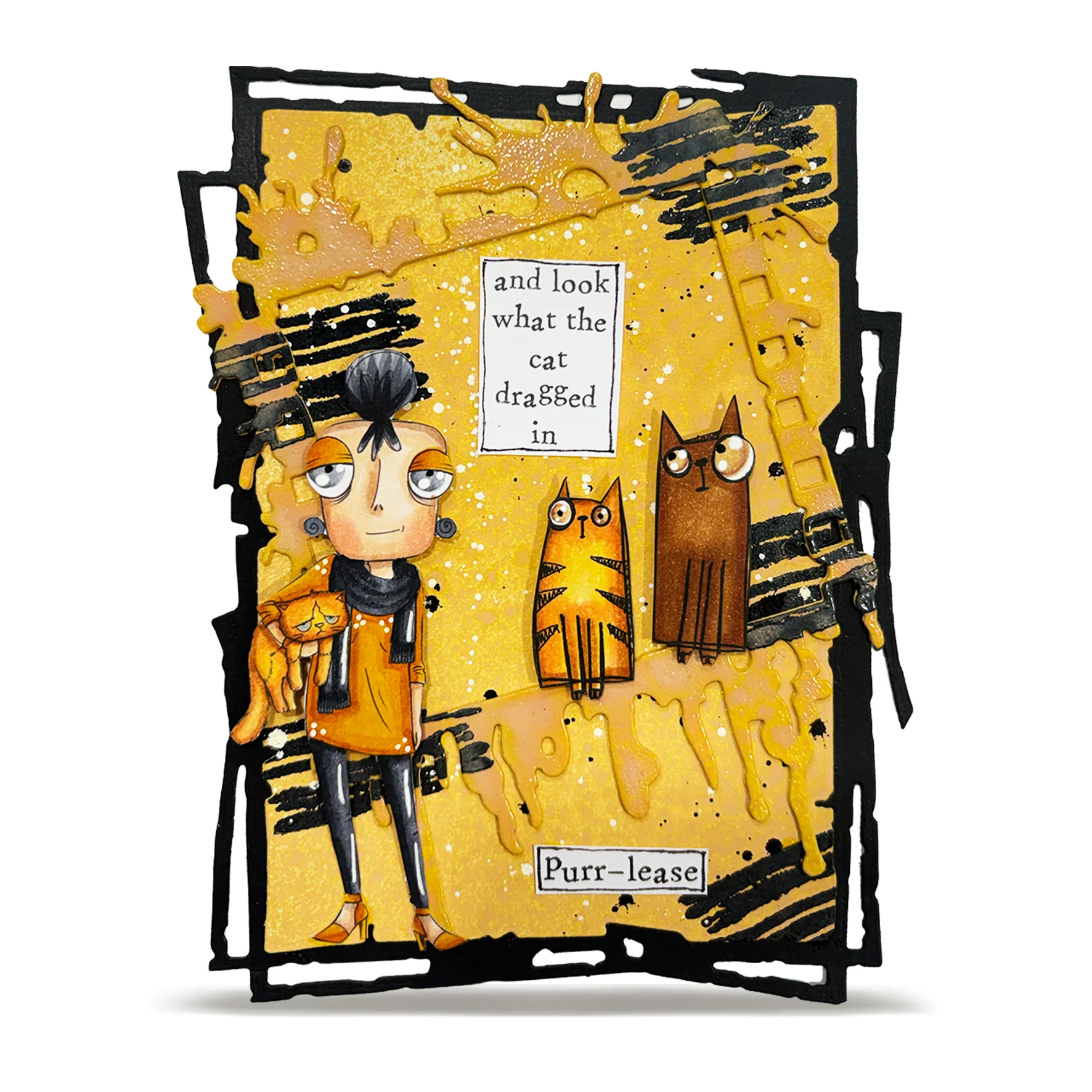 TP-1438 - A7 Stamp Sets - Purr-plexed Dee - Image 2