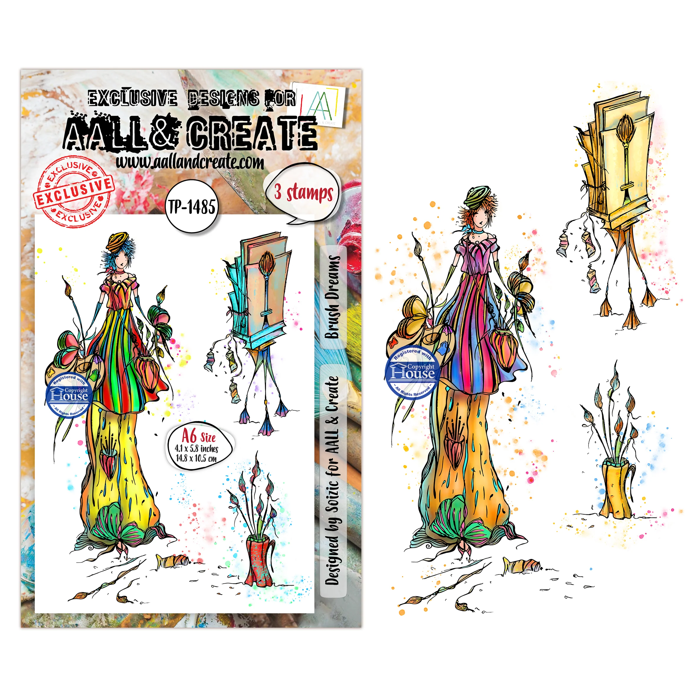 TP-1485 - A6 Stamp Sets - Brush Dreams